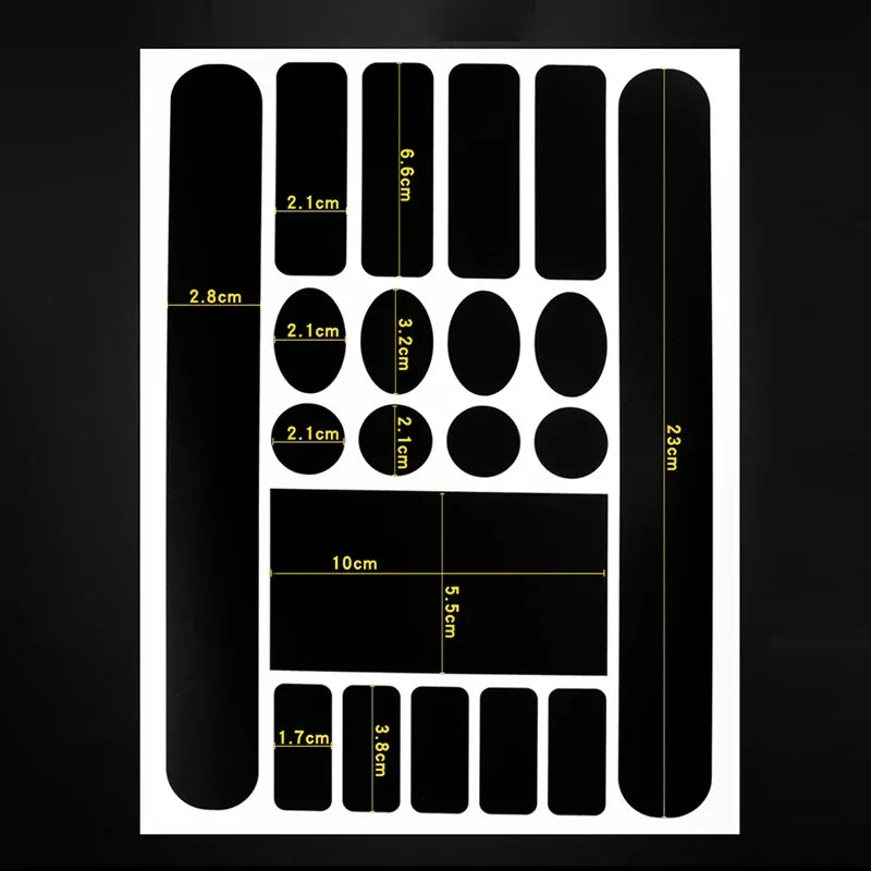 Bicycle Chain Protection Sticker - Anti-Scratch Protective Film for Mountain   Folding Bikes Rhino Skin Style 