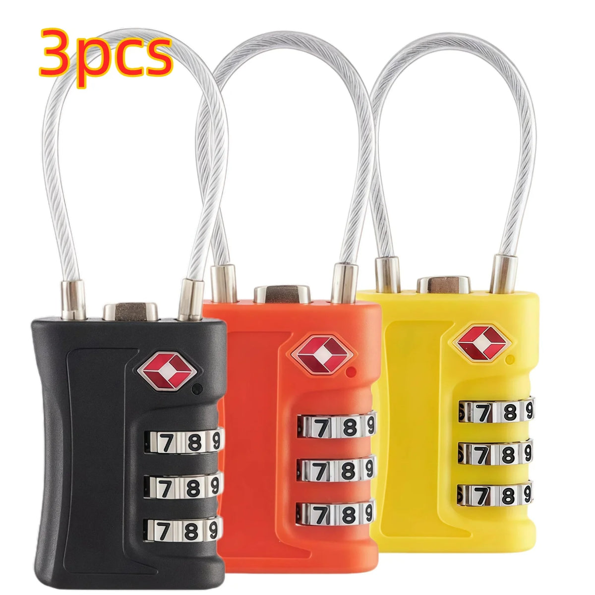 Three-Digit Travel Combination Locks - Packs