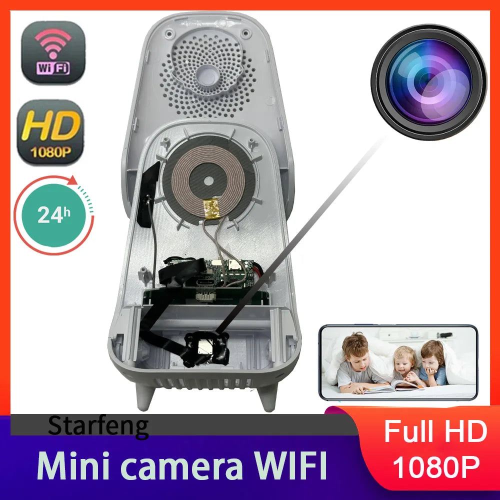 Mini Camera wireless charger Home Store video recorder Multi functional Full HD1080P Wireless WiFi Control Remote Mobile Viewing Spy-shop.com