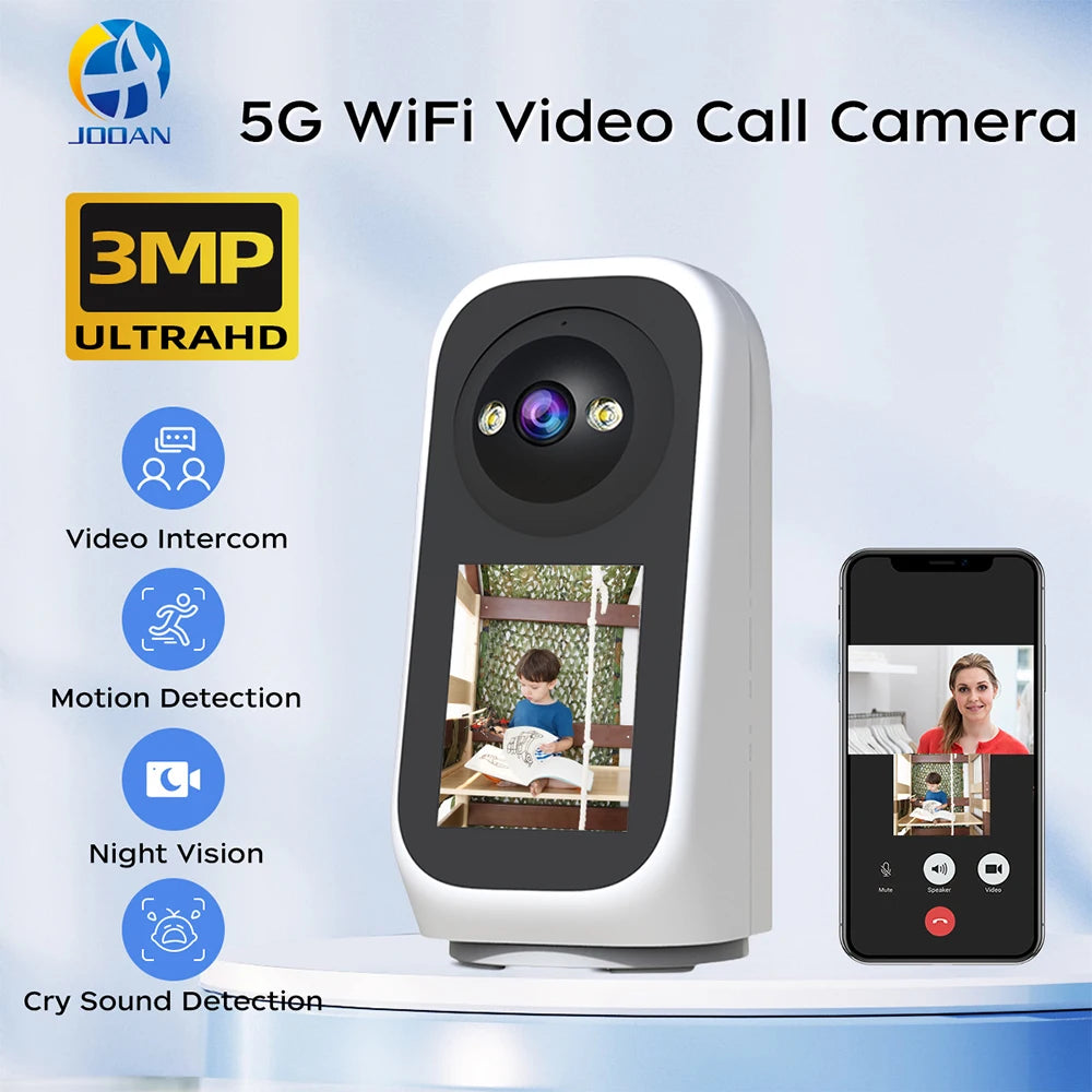 2K 3MP PTZ Baby Monitor with Video Calling and AI Tracking