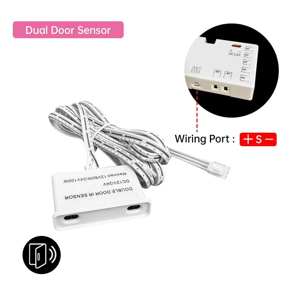 Cabinet LED Sensor Switch, Touch, Motion or Dual-Door Options