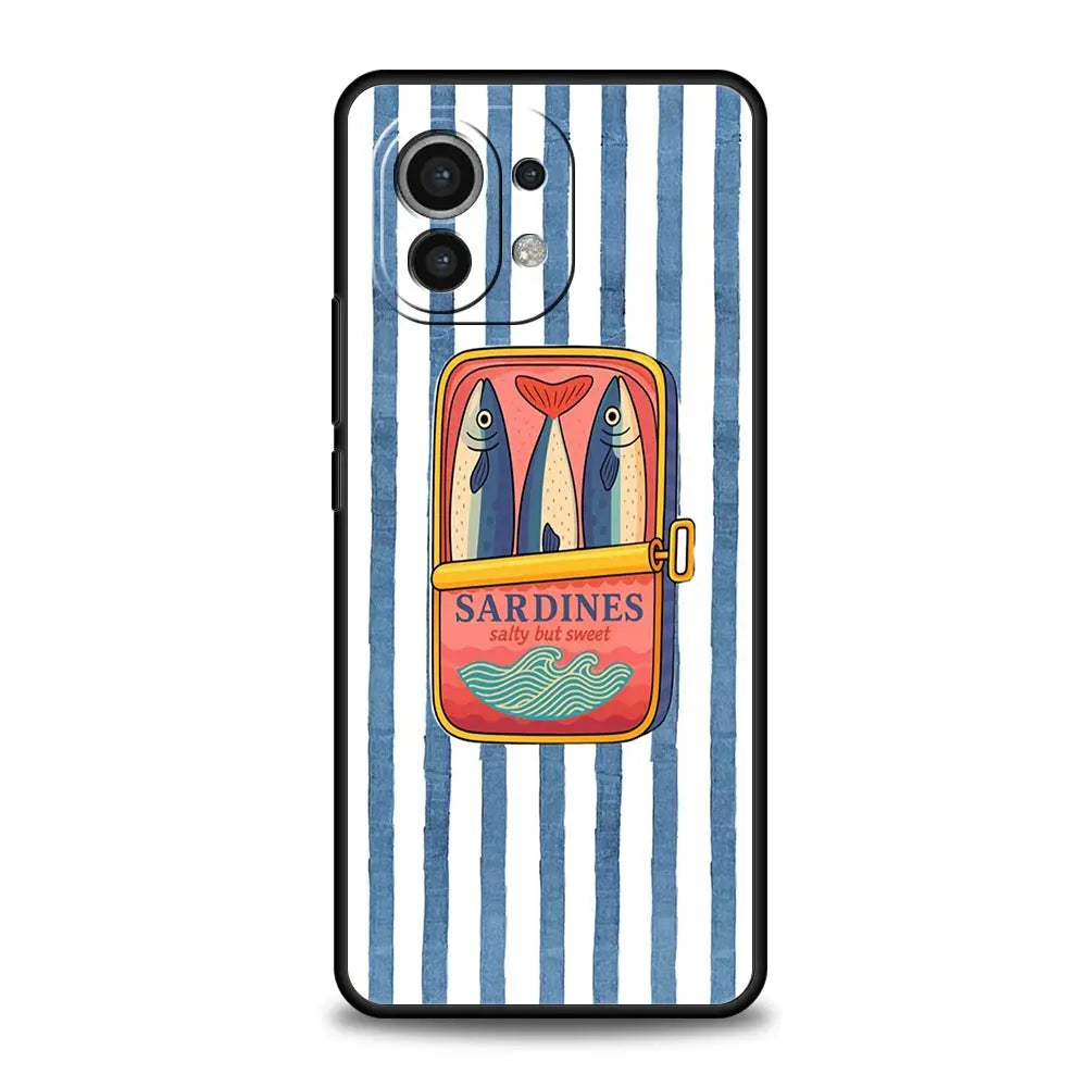Kryt na telefón Xiaomi so vzorom rýb z PC a TPU