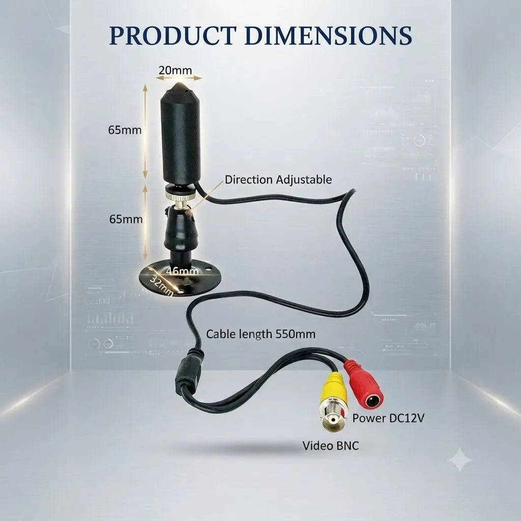 1080p Mini AHD Bullet Camera, 3.7 mm Lens & Bracket Option