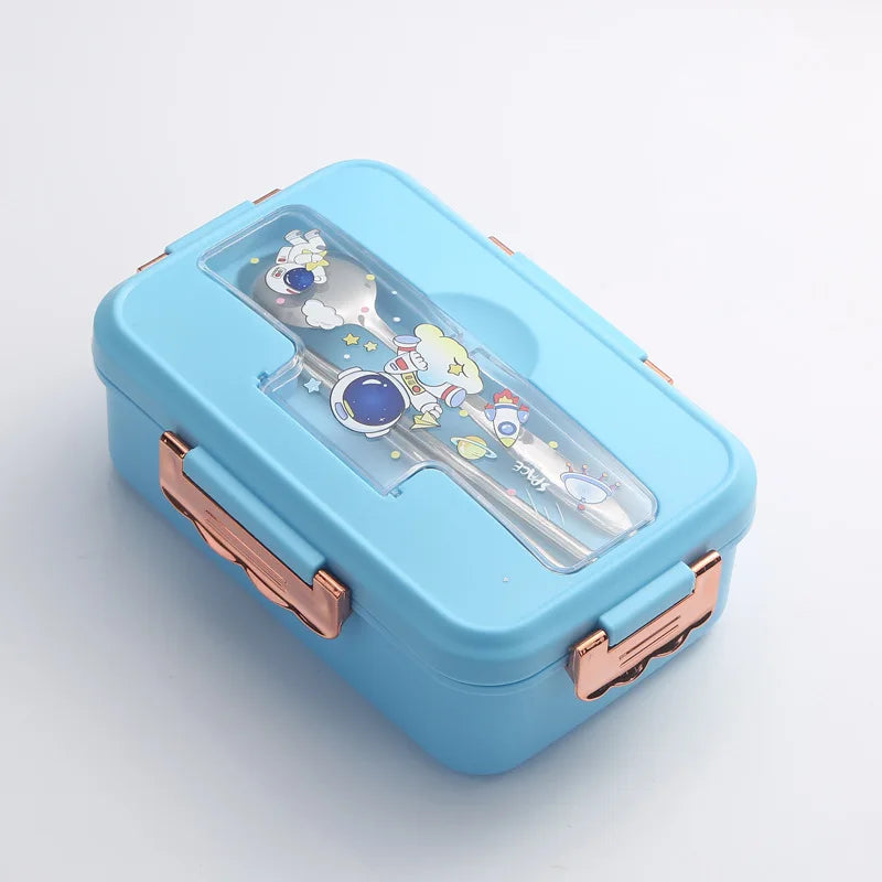 Cartoon Divided Lunch Box, Five Colour Options