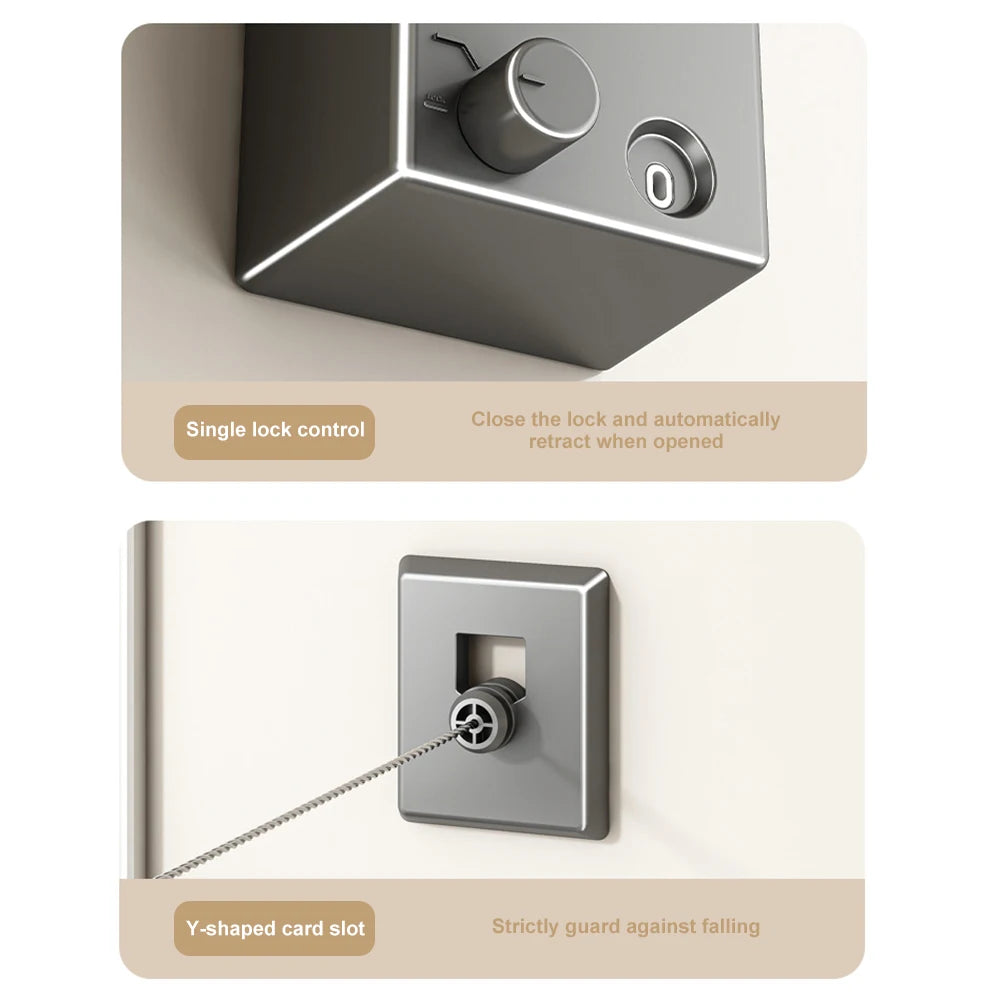 Retractable Clothesline Stainless Seel Pull-Out Clothes-Drying Machine Rope Space-Saving Clothes Drying Rack For Household 