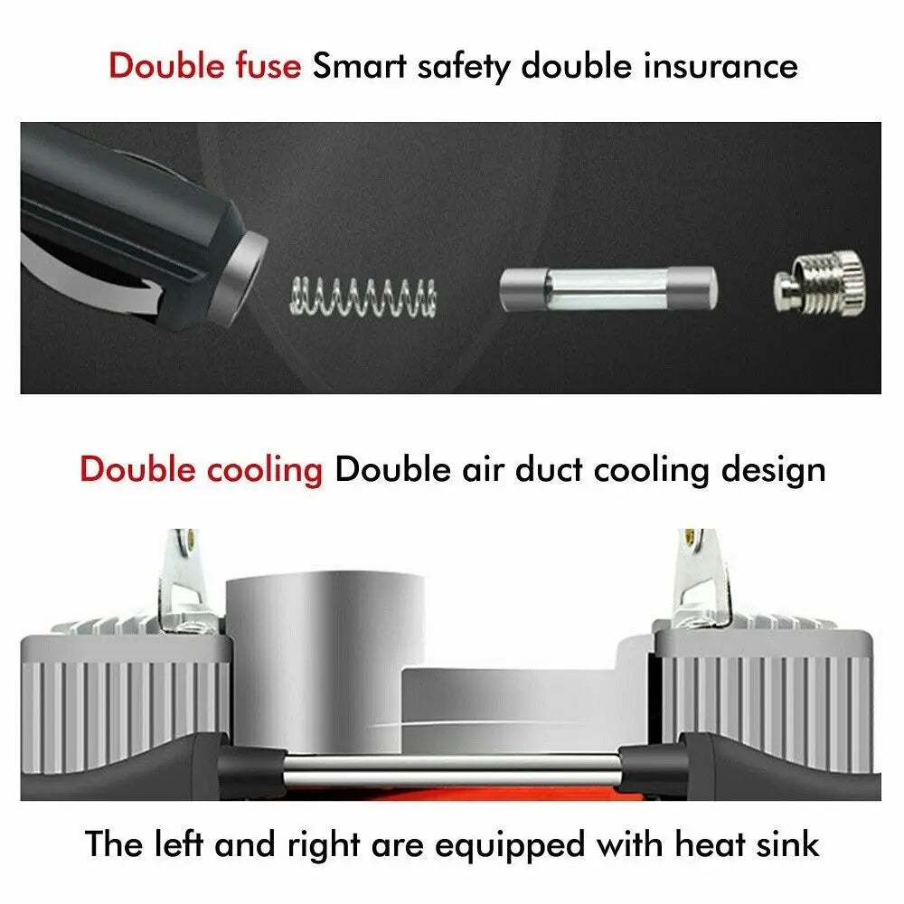 Bærbar bil luftkompressor 12V højtryks dækoppusterværktøj