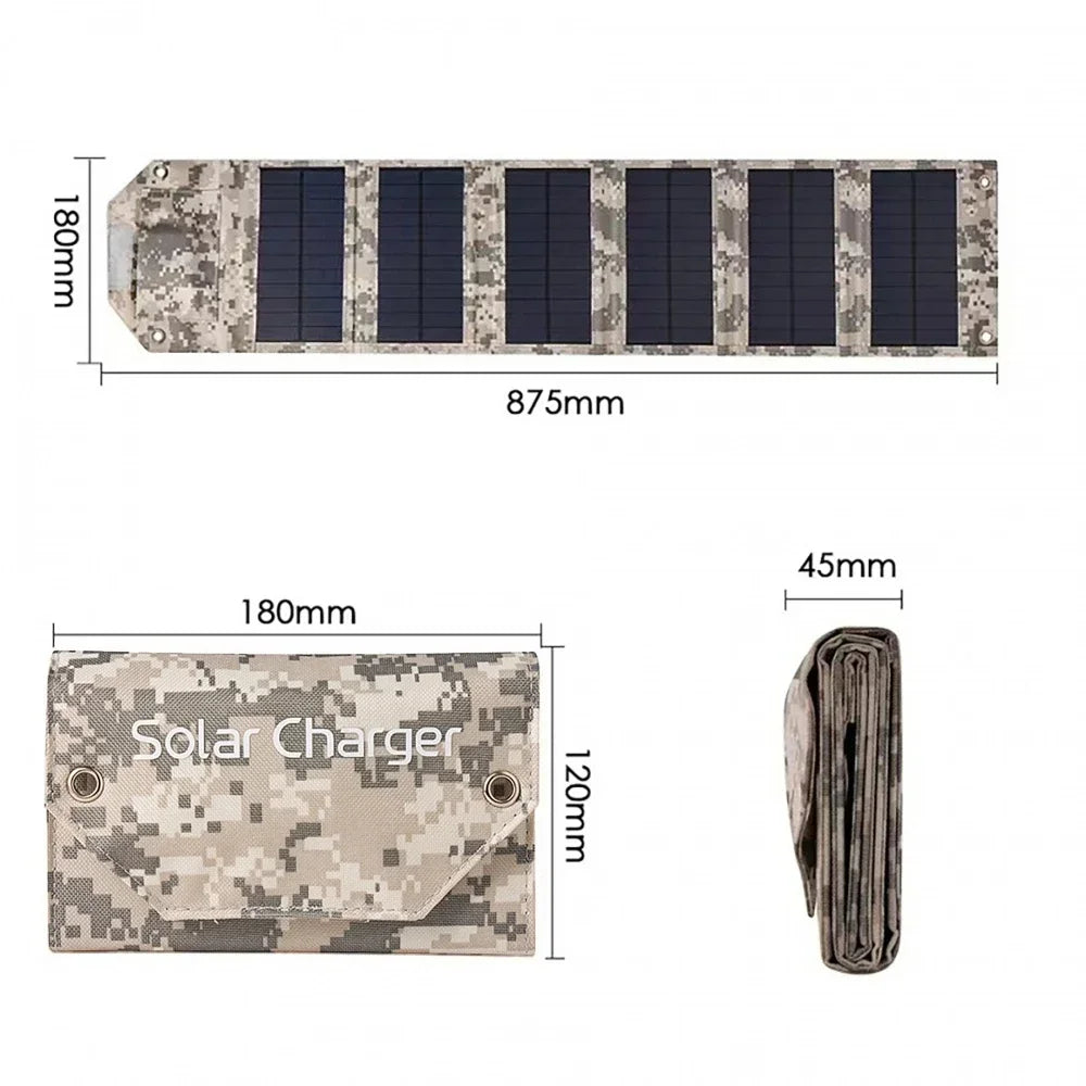 Folding USB Solar Panel - 60/80/100 W Labels