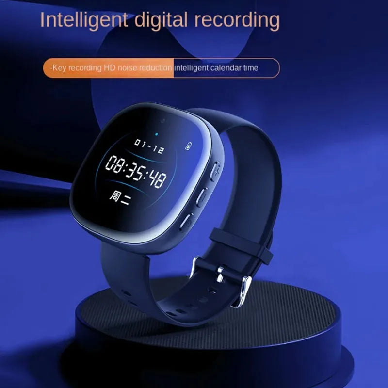 1080P Watch Mini Camera Audio Video Sound Voice Recorder Micro Smart Watch 4-128GB Sport DV Noise Reduce Recording Smart Watch