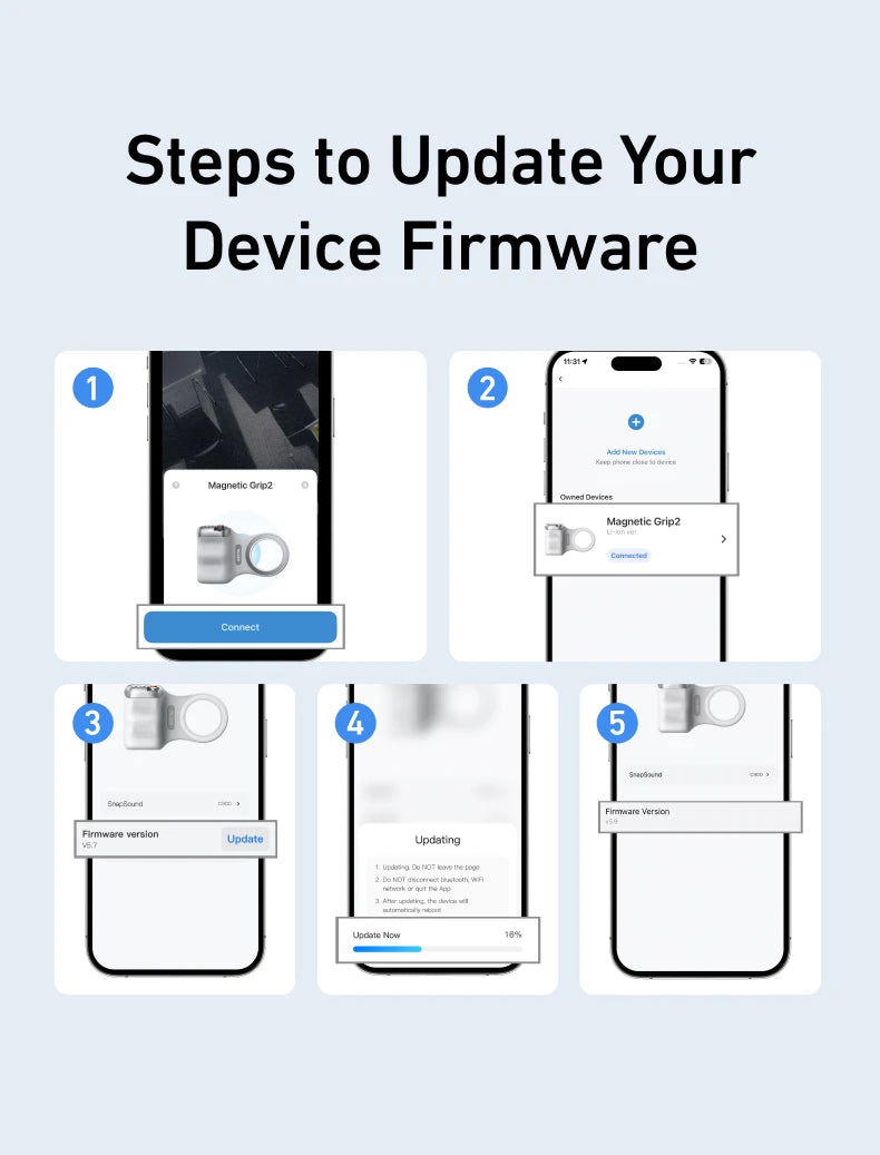 TELESIN Manyetik Telefon Kamera El Tutacağı Uzaktan Kumandalı
