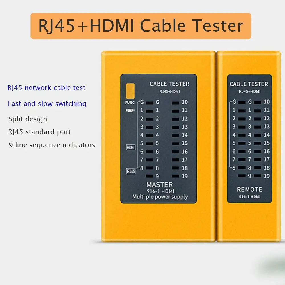 HDMI and RJ45 Cable Tester with Split Design