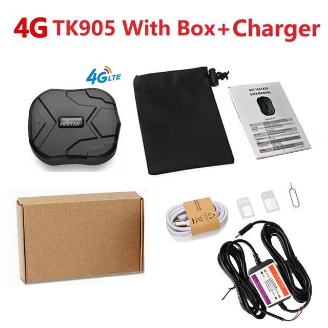 Magnetyczny lokalizator GPS do samochodu TK905 z 4G, 5000mAh i śledzeniem przez aplikację