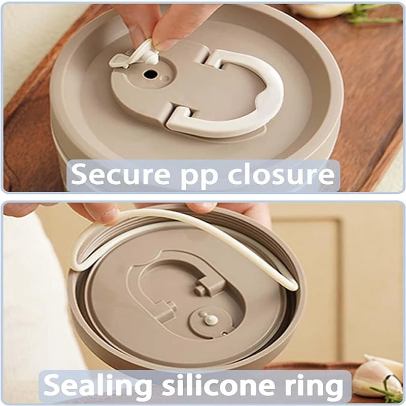 Portable Insulated Food Lunch Container Set with Thermal Lunch Box 3 Separate Stackable Lunch Container for Adult Kids 