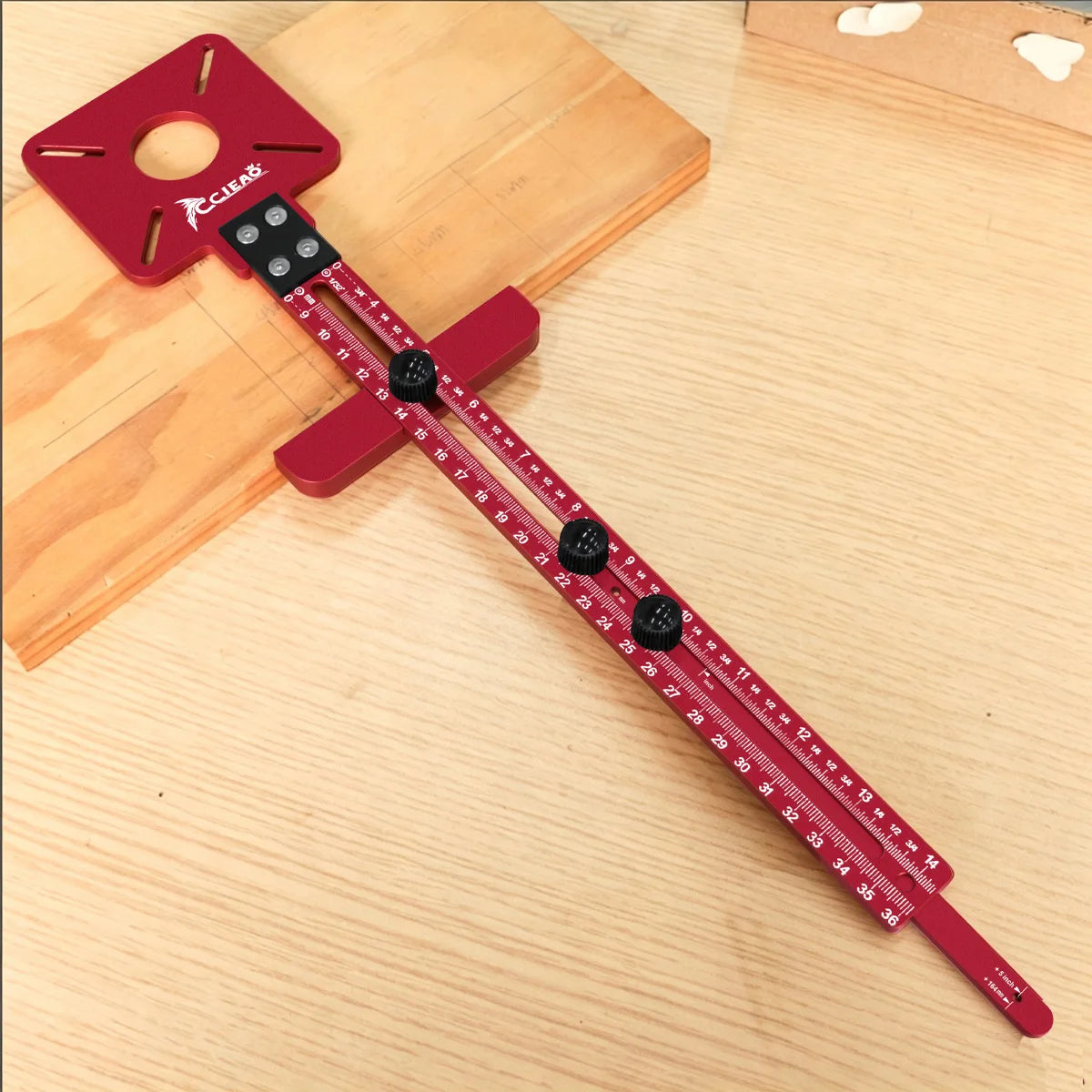 Guia de círculo e ranhura para router extensível