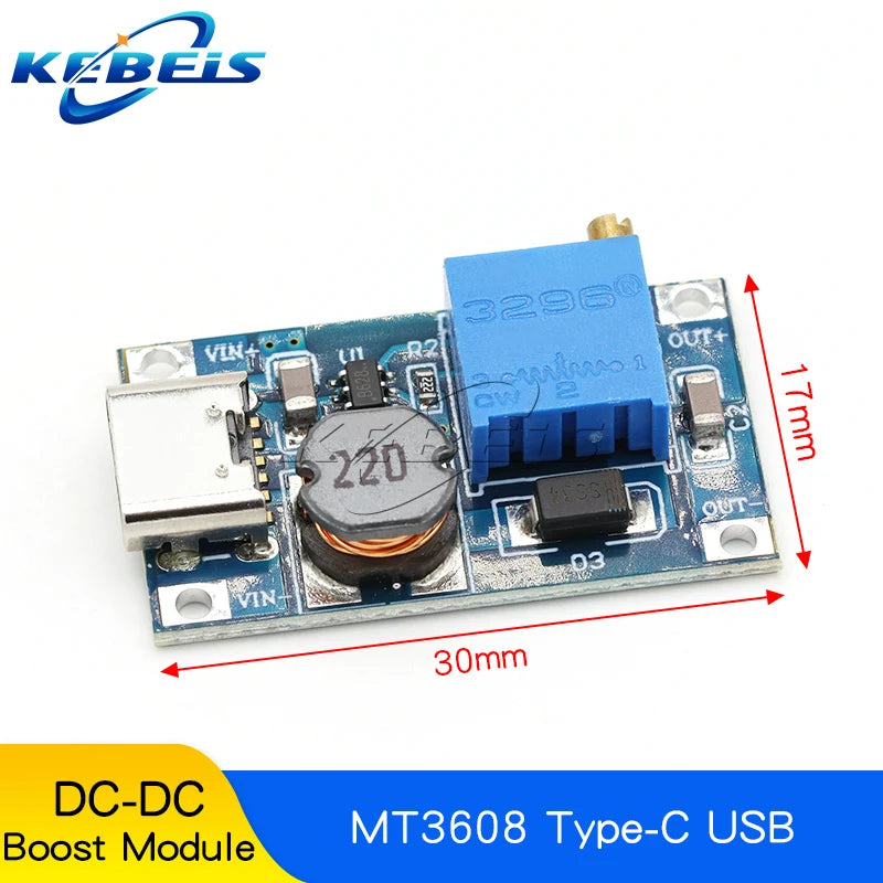 Module convertisseur élévateur CC-CC réglable MT3608