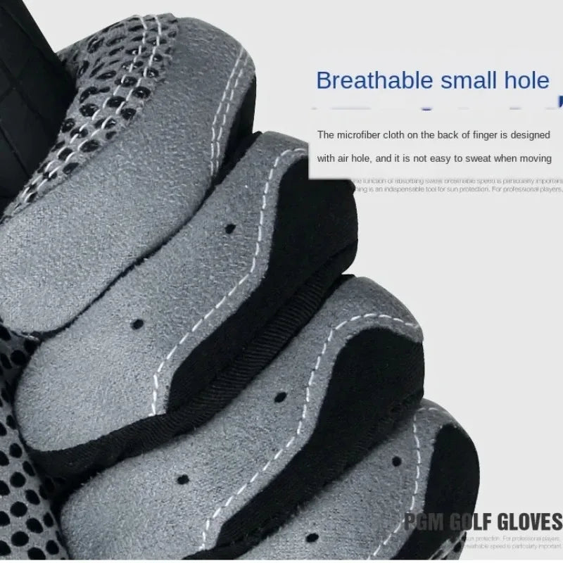 PGM Professional Golf Gloves Microfiber Cloth Fabric Breathable Non-Slip Gloves Club Swing Putting Training Gloves 