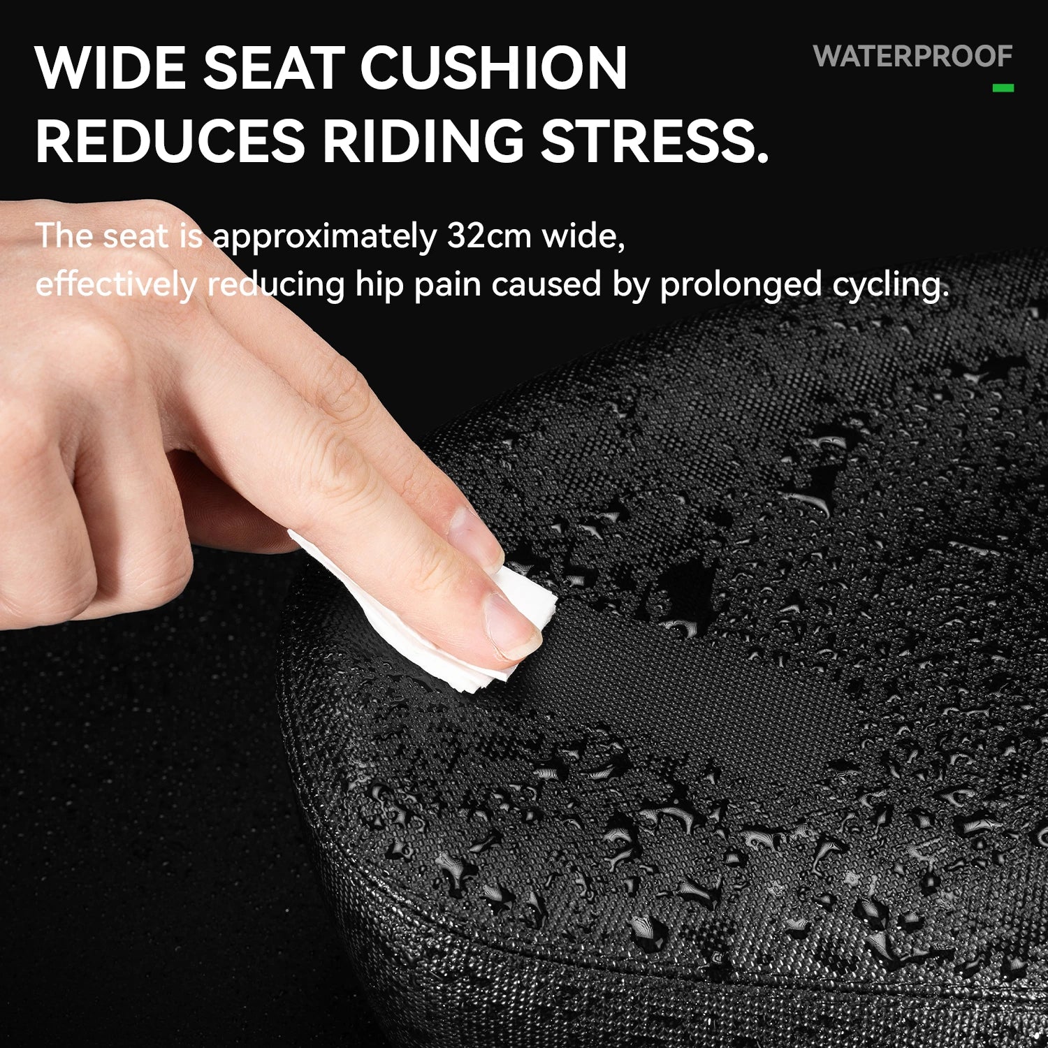 Comfortable Wide Bike Saddle Cushion with Shock Absorbing Foam