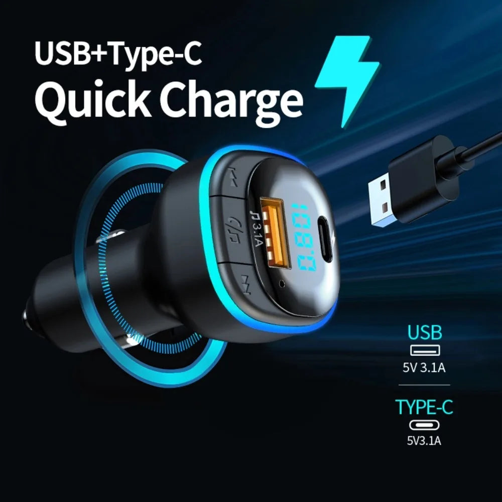 C33 Bluetooth FM Transmitter with Dual USB