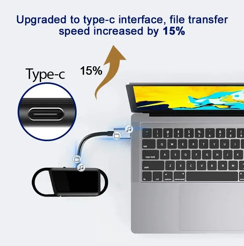 Mini Voice Activated Recorder Digital Audio Recording Keychain Device Wearable Sound Professional Micro Dictaphone 