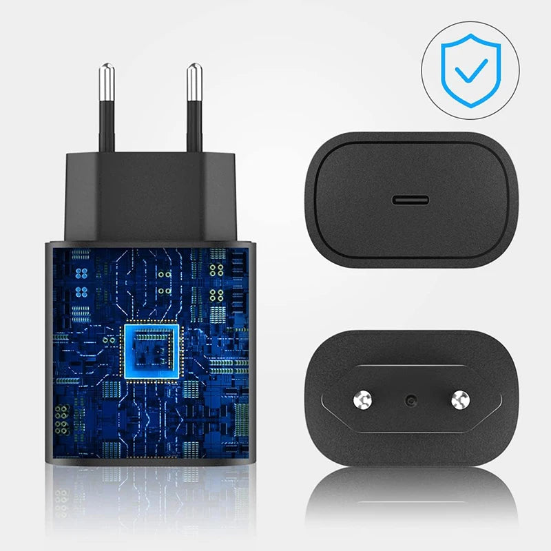 25 W USB-C Wall Charger - Cable and Multipack Options