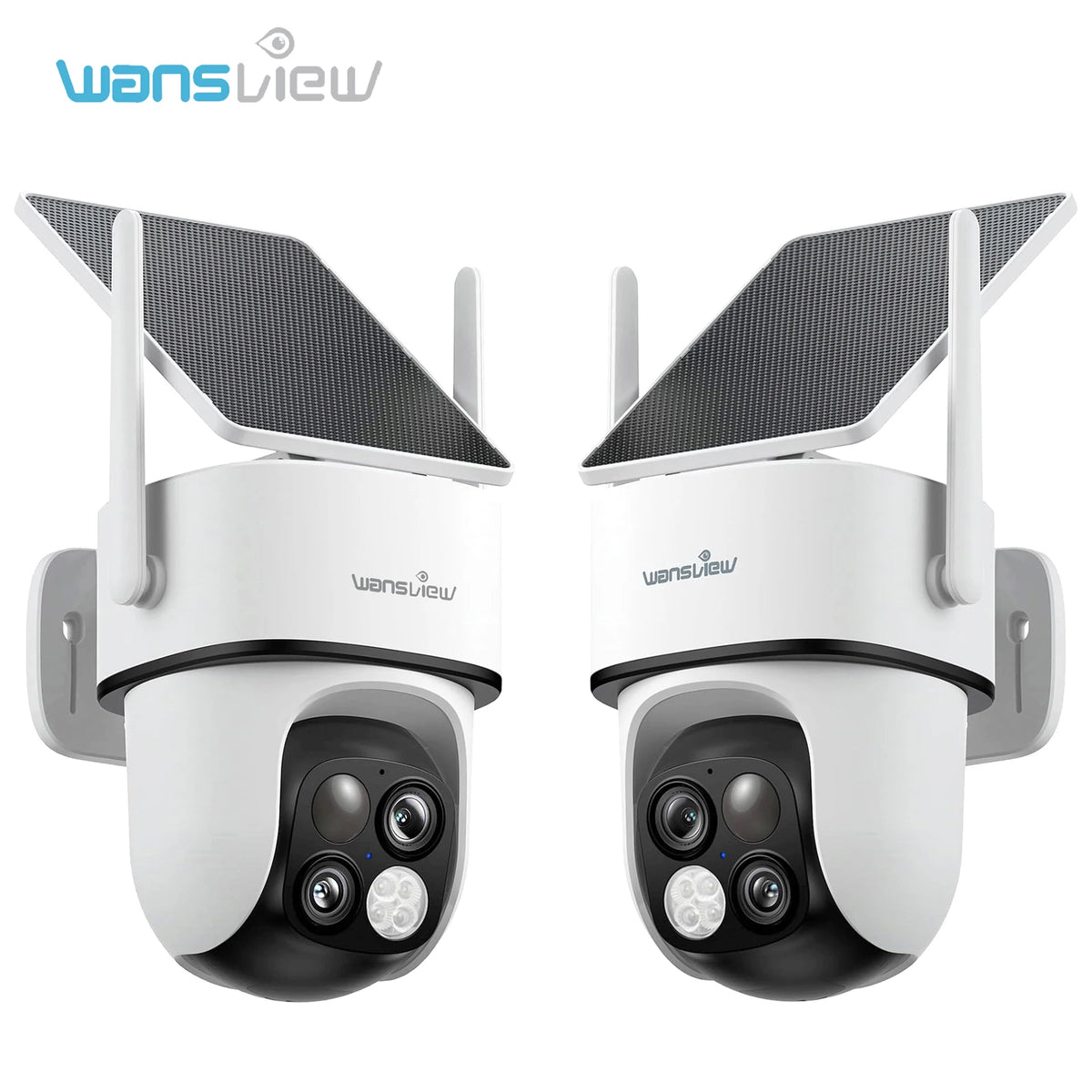Dual Lens 2K Solar Battery Security Camera Wireless Outdoor Pan Tilt WiFi Camera