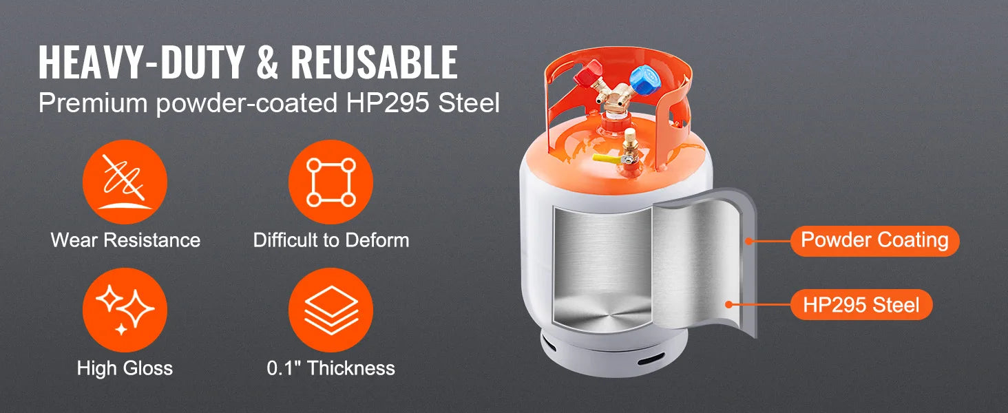 50 lb Refrigerant Recovery Tank with Y-Valve