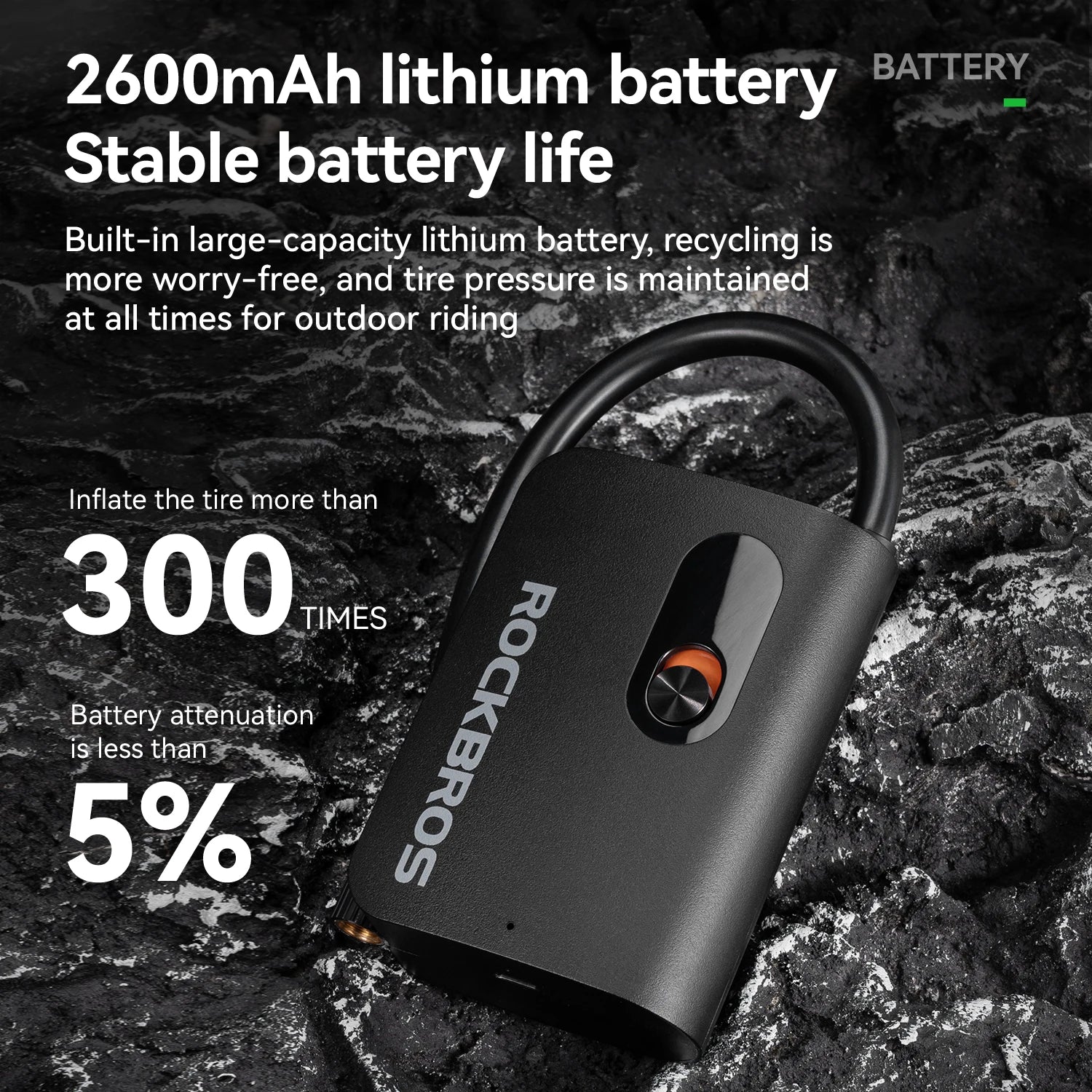 Prijenosna bežična električna pumpa za gume 2000mAh mini inflator