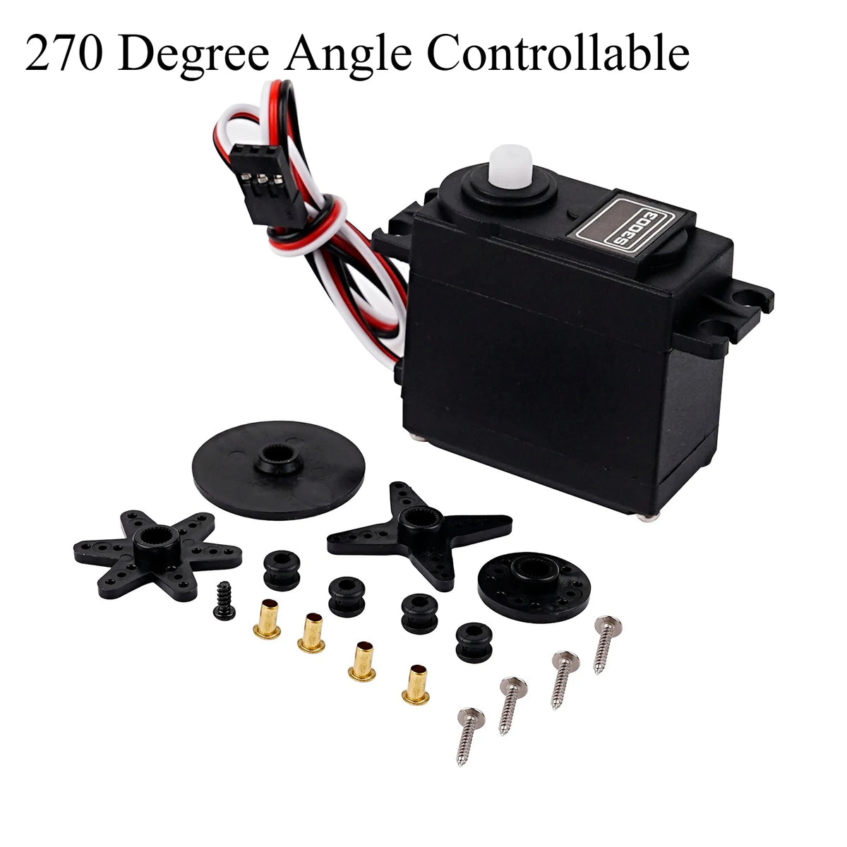 S3003 RC Servo Motor, 4.8–6 V, Rotation Options