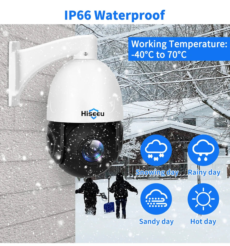 8MP PTZ PoE Outdoor Dome Camera 30X Optical Zoom