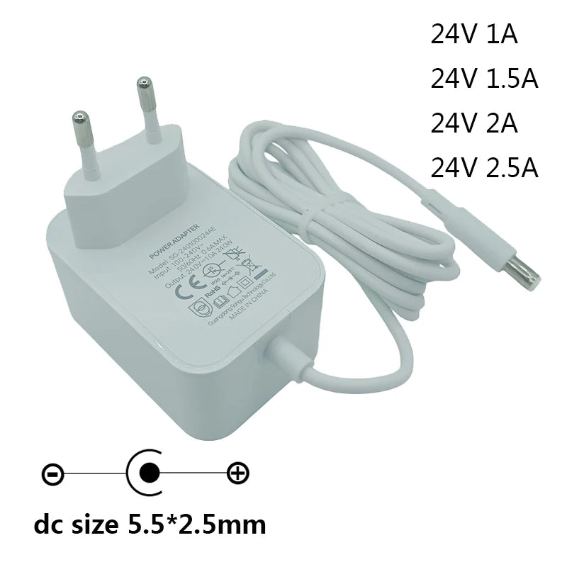 24V DC Power Supply White 1A 24V 1.5A Power Supply 24V 24 Volt Power Supply 2 Amp 24 Volts 2.5 Amp 24V 2A Power Supply 24V 1A