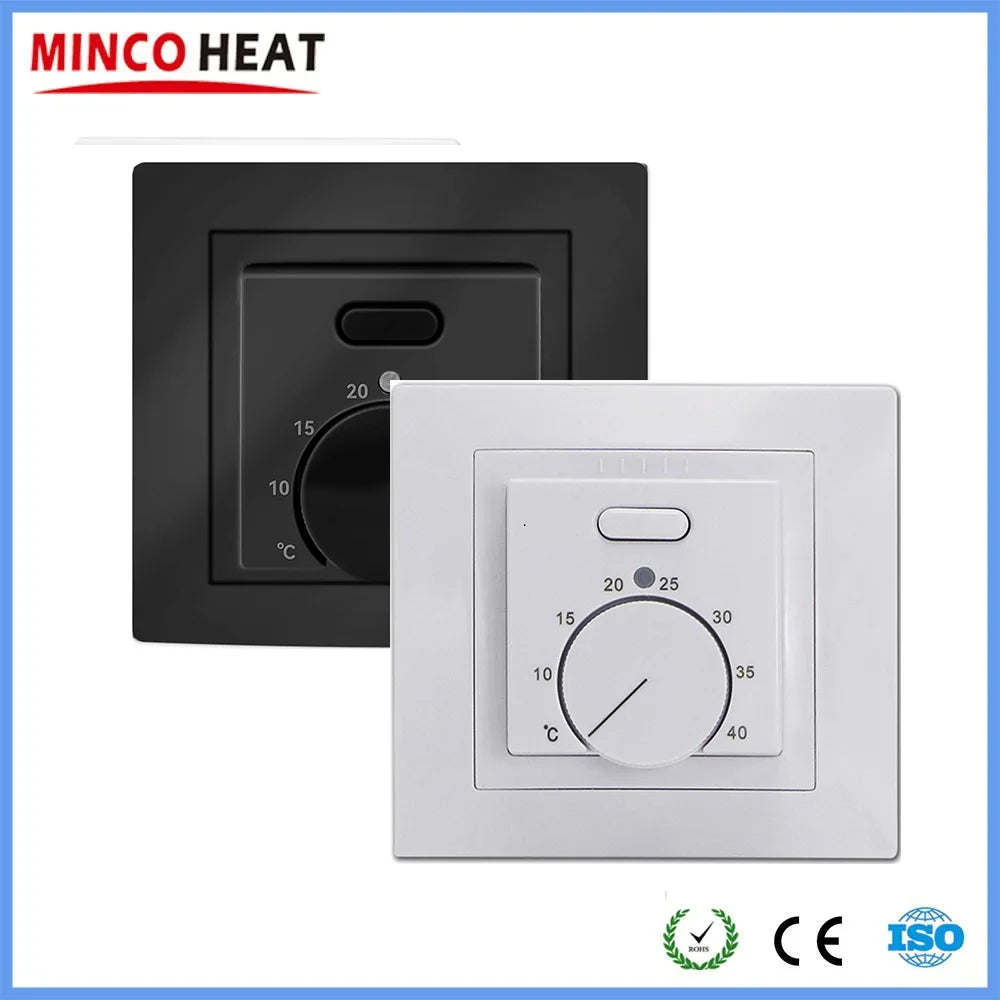 MINCO HEAT Electric MK05 Room Termostat 220V 16A Temperature Controller for Underfloor Heating System 