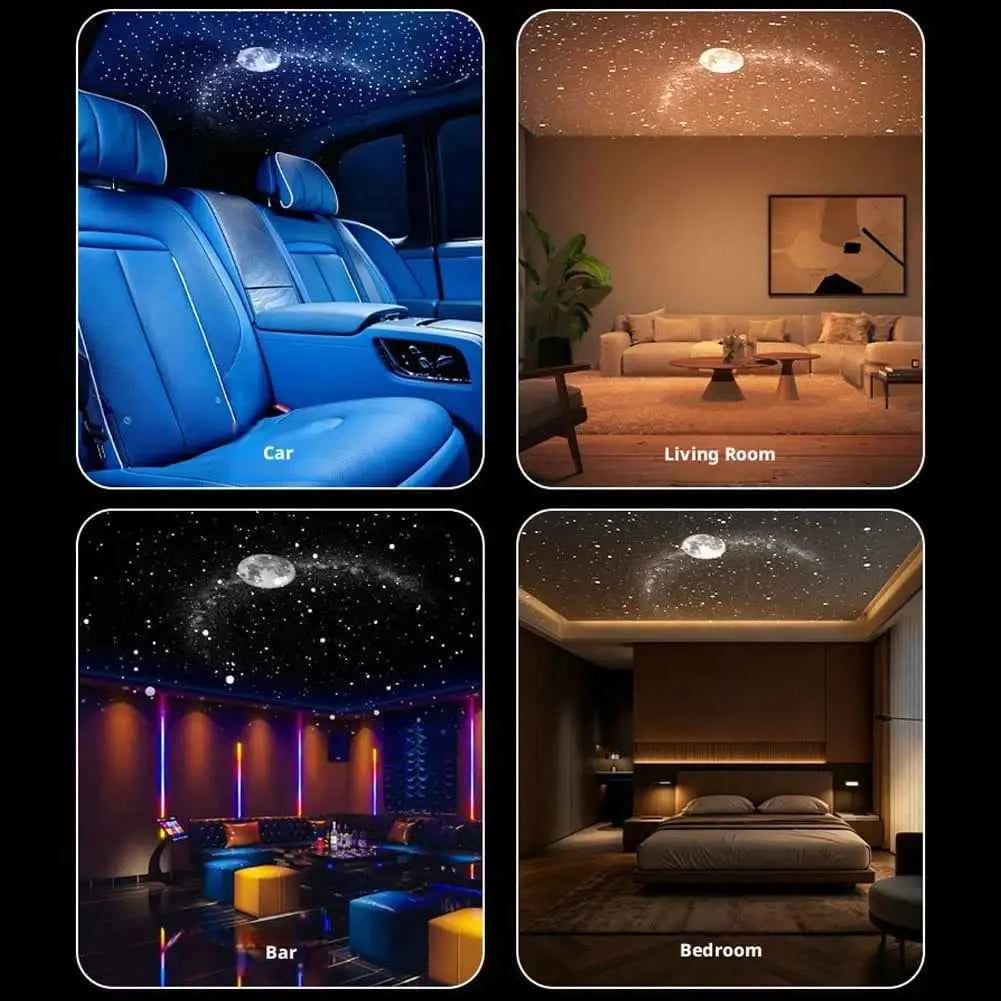 Car Galaxy Films Projector USB Starry Sky Night Light HD Smart Dynamic Holographic Light Projector Car Bedroom Atmosphere Light
