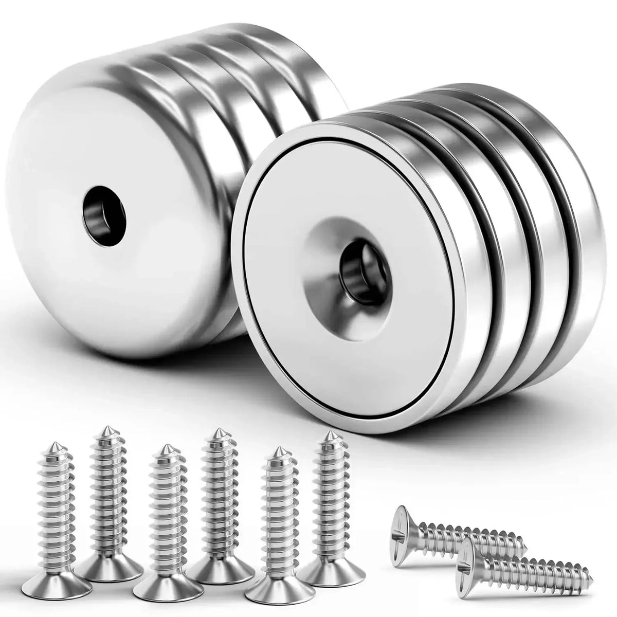 Countersunk Hole Round Magnets Multi Use For Refrigerator Whiteboard Warehouse Tool Snack Storage Holders