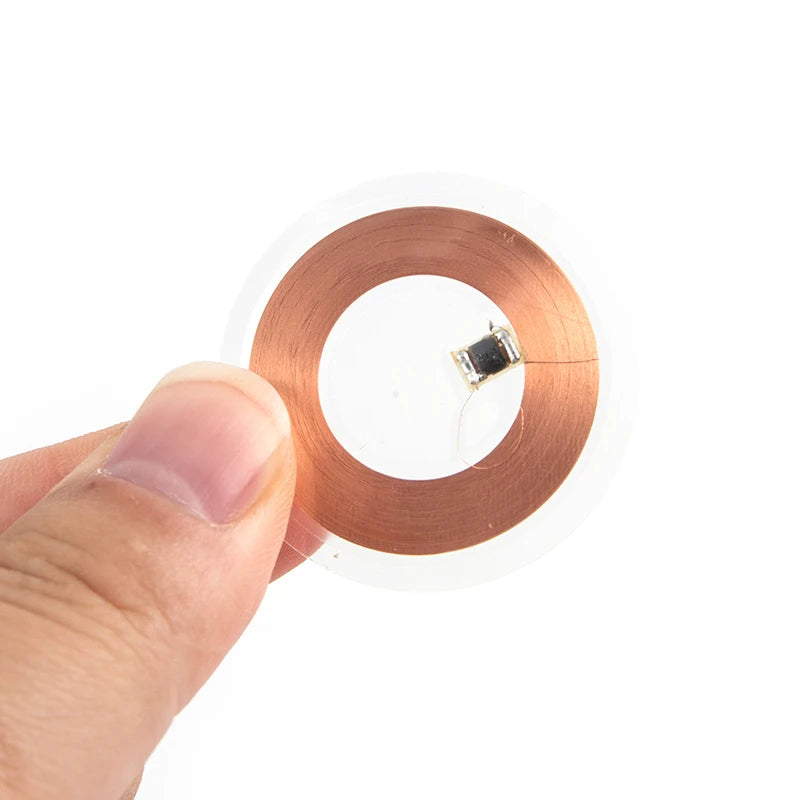 5Pcs 125KHz ID T5577 Writable Rewritable Copper Coil Coin Card Keyfob RFID Ultra-thin Cell Phone Access Card 