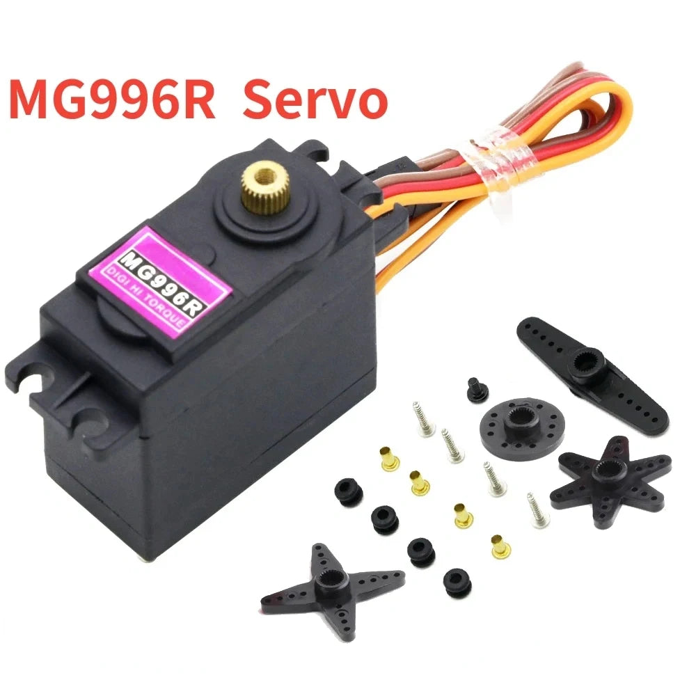 Cyfrowe serwo RC MG996R z metalowymi przekładniami, 180° lub 360°