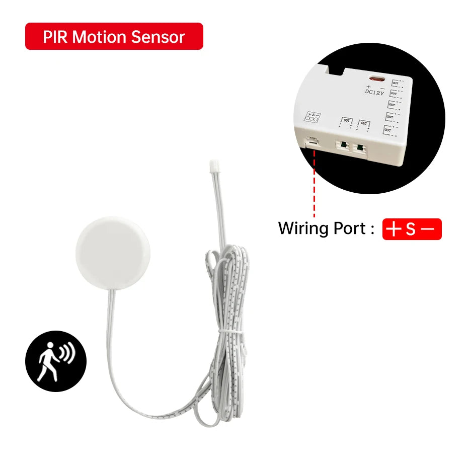 Cabinet LED Sensor Switch, Touch, Motion or Dual-Door Options