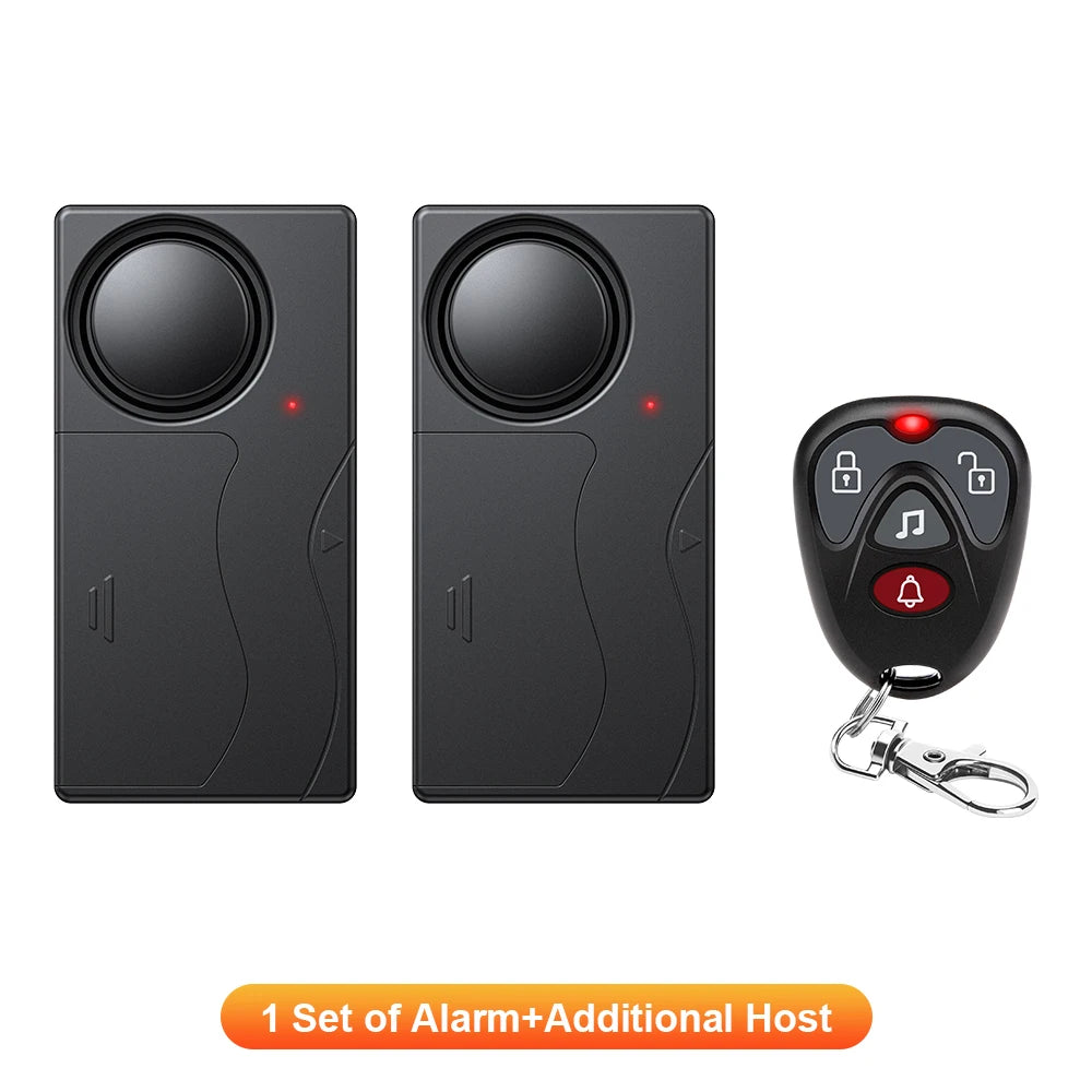 Anti Theft Vibration Window Door Alarm With Remote Control Security Protection Alarm Sensitivity Adjust For Bike Car Scooter