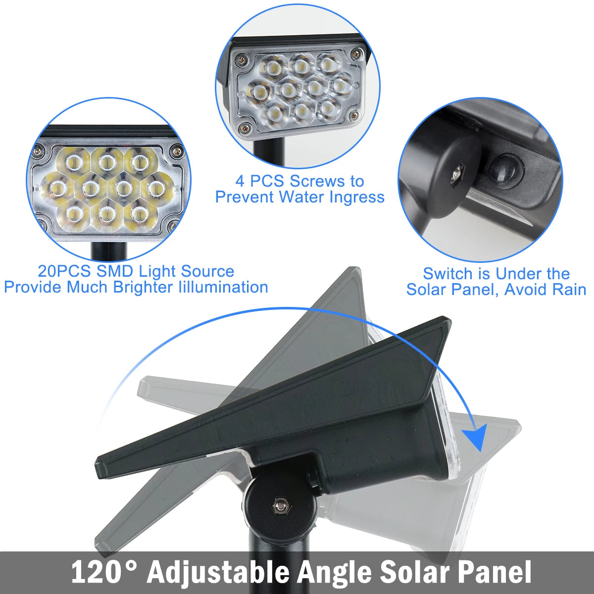 TS-G2202-V2 Solar-Gartenspot, IP65
