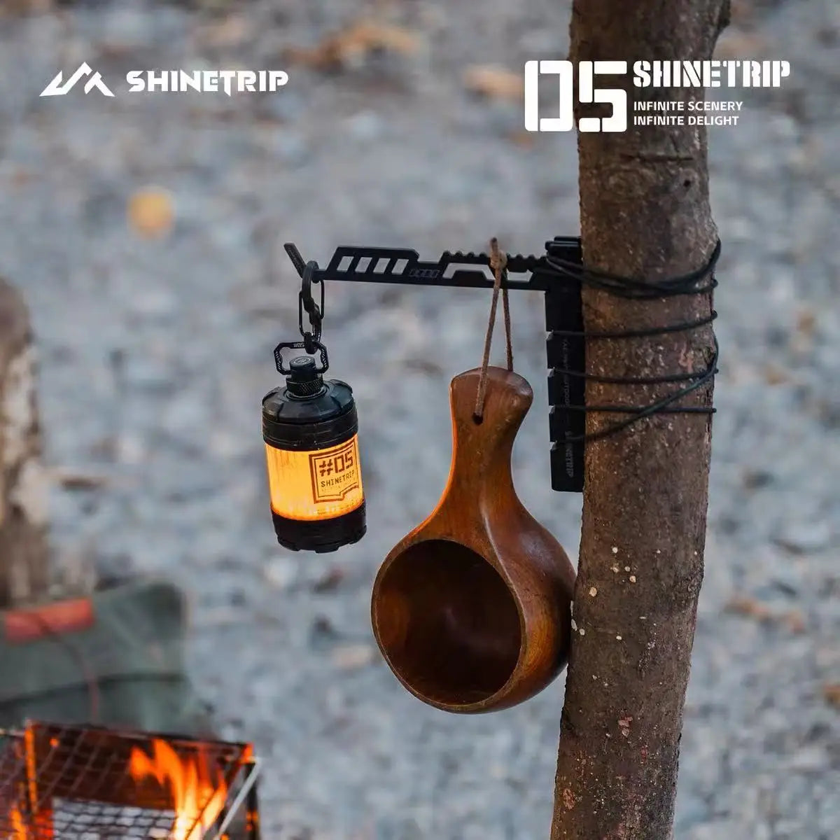 Compact Folding Camping Light Hanger