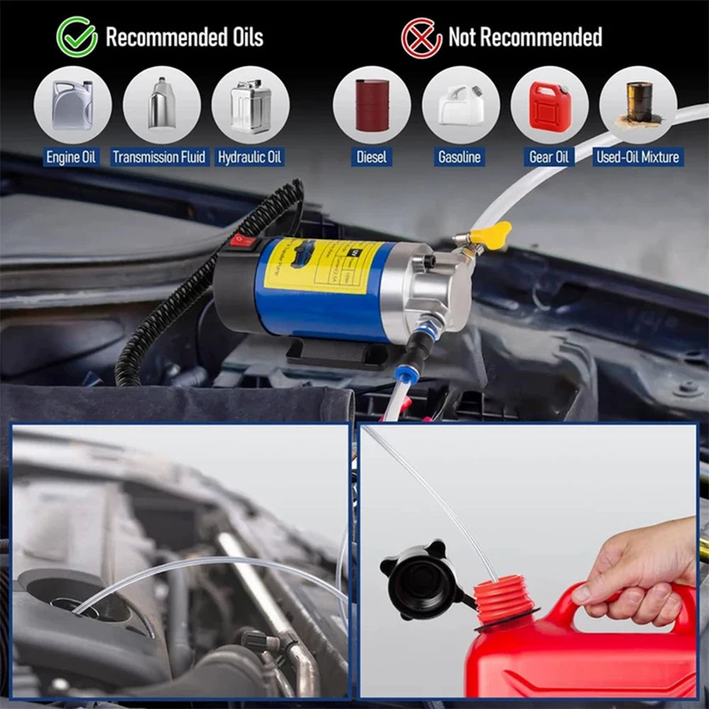 12V přenosná pumpa na vývěr oleje