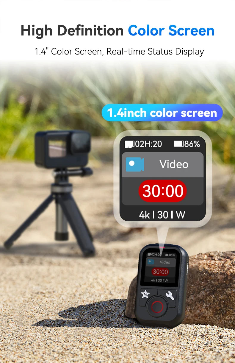 Telesin Su Geçirmez Bluetooth Uzaktan Kumanda GoPro Kameralar için