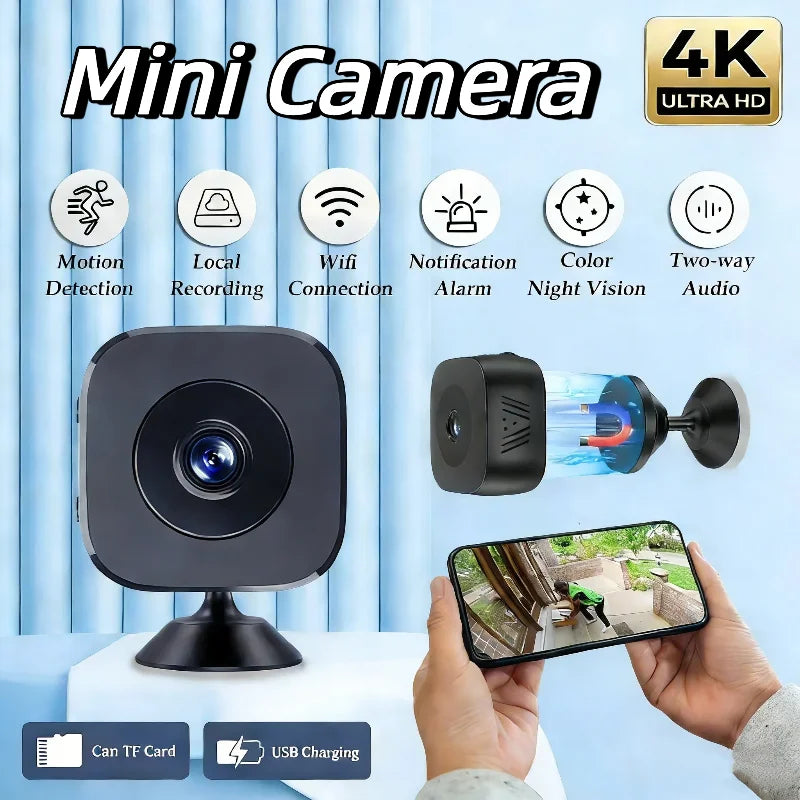 Mini videocamera di sicurezza Wi-Fi con rilevamento del movimento