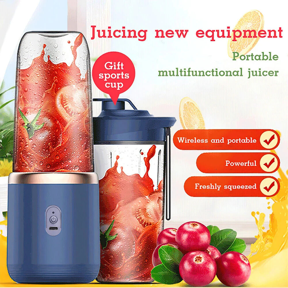 400ml Mini Blender Portable Smoothie Maker USB Rechargeable