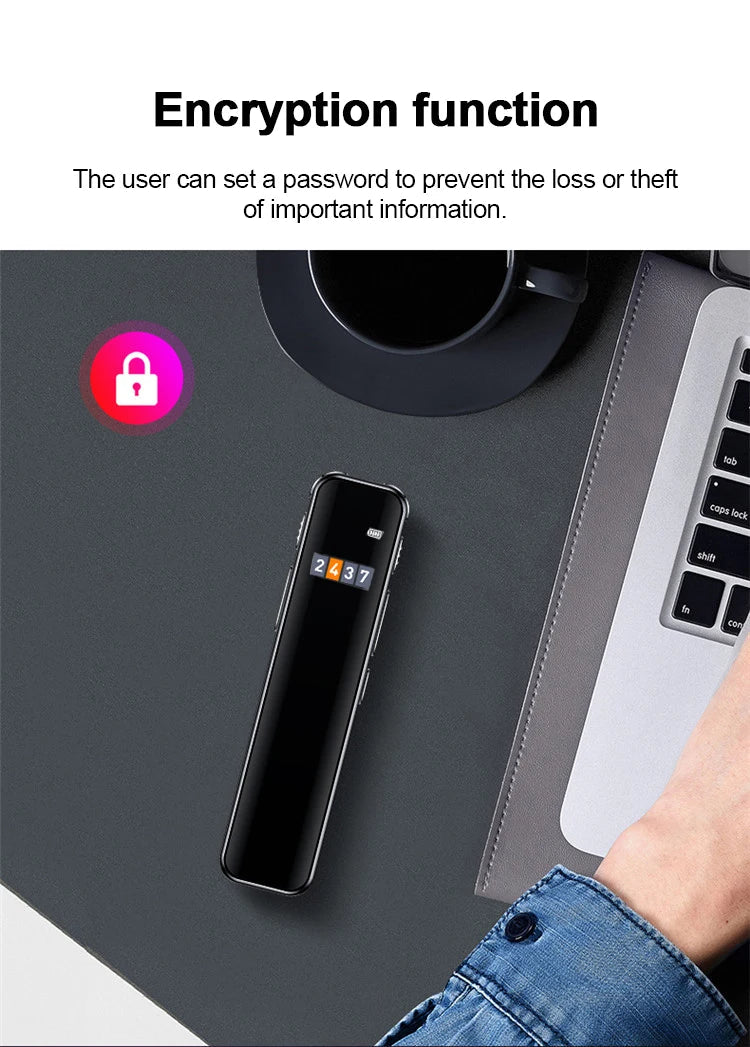 Voice Activated Recorder  Professional color screen Digital Audio Sound Recording Device Dictaphone STTWUNAKE 