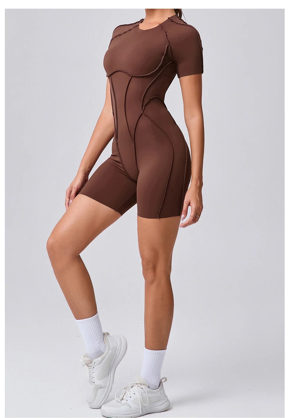 Short Jumpsuit Gym Clothes For Women Sportswear Fitness Overalls Backless Scrunch Booty Yoga Suit Sports Set Outfit 