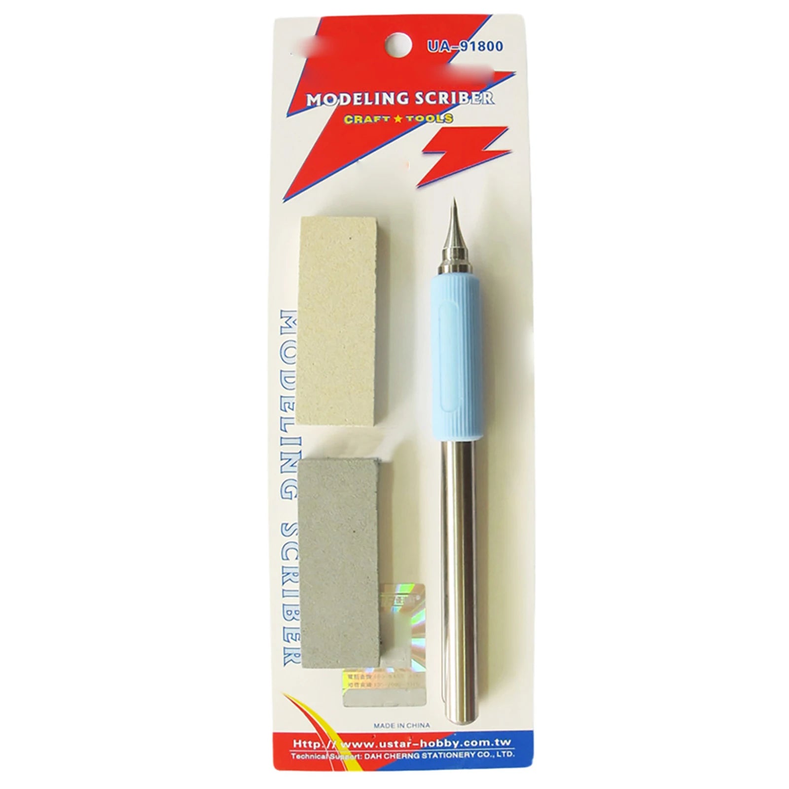Precision Modeling Scriber Tool with Steel Tip and Sharpening Stone