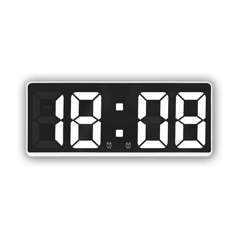 Digital Dual Alarm Clock with Adjustable LED Display