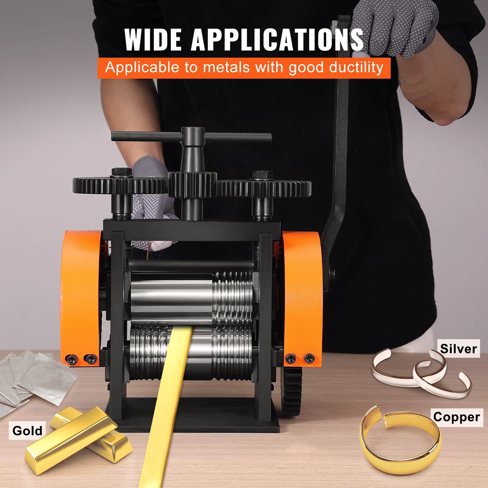 3-in-1 Jewelry Rolling Mill Machine for Sheet, Wire & Metal Forming