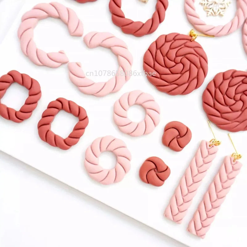 Polymeer klei cutters — Twist & Braids vormopties