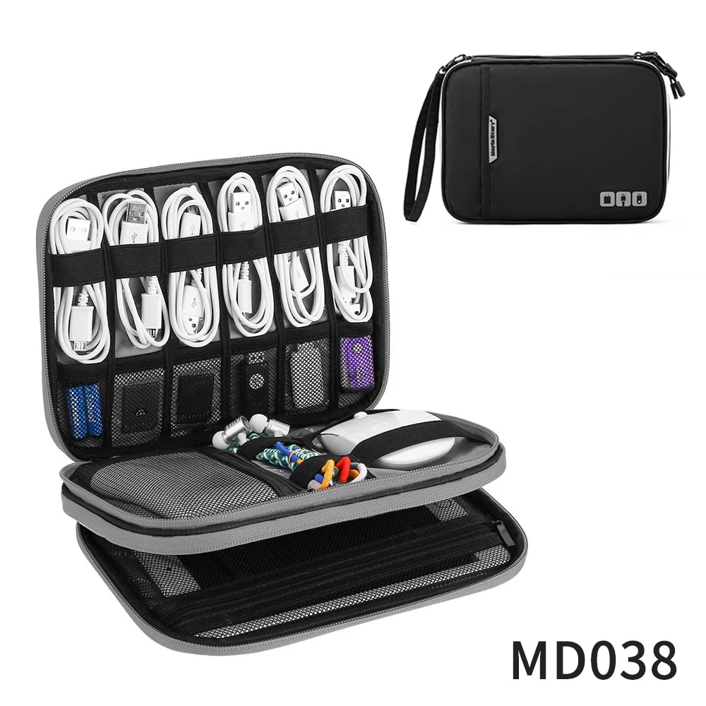 Double-Layer Travel Electronics Organiser