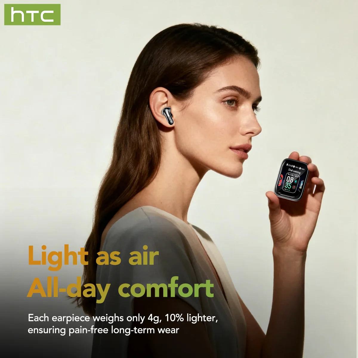 Sliding Cover Bluetooth Wireless Earbuds with ANC and AI Translation